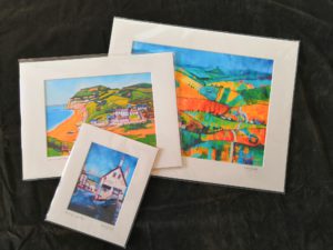 Examples of Small, Medium, and Large Mounted Prints