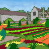Forde Abbey Kitchen Garden in Autumn