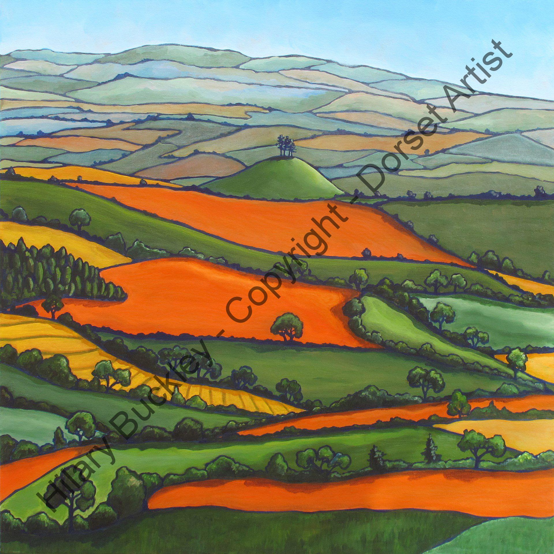 Marshwood Vale To Colmers Hill Hilary Buckley Dorset Artist Lyme