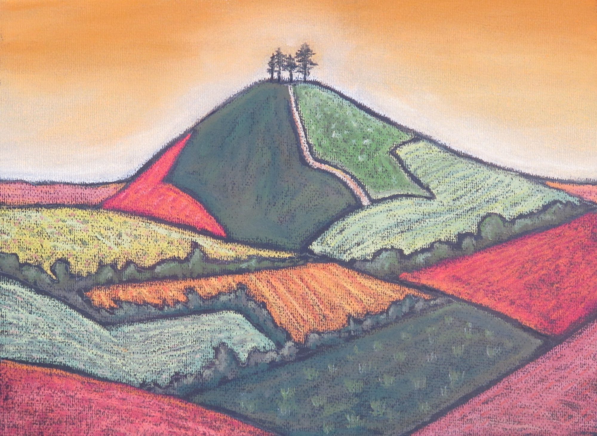 Pastel Patterns Of Colmers Hill Hilary Buckley Dorset Artist