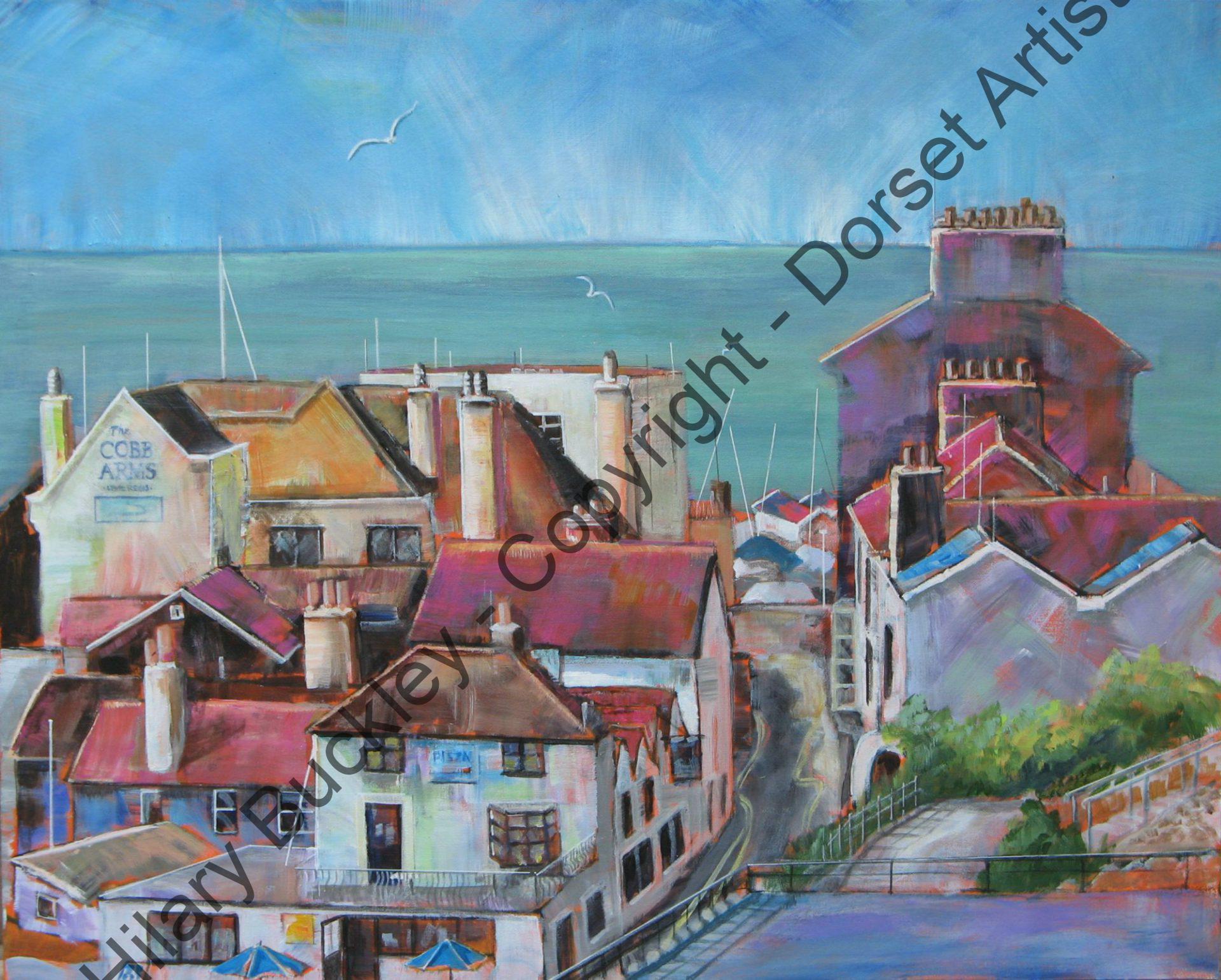 Rooftops near the Cobb, Lyme Regis
