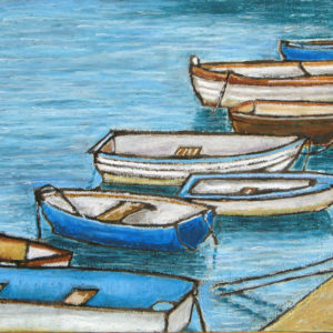 Small boats at the Cobb, Lyme Regis