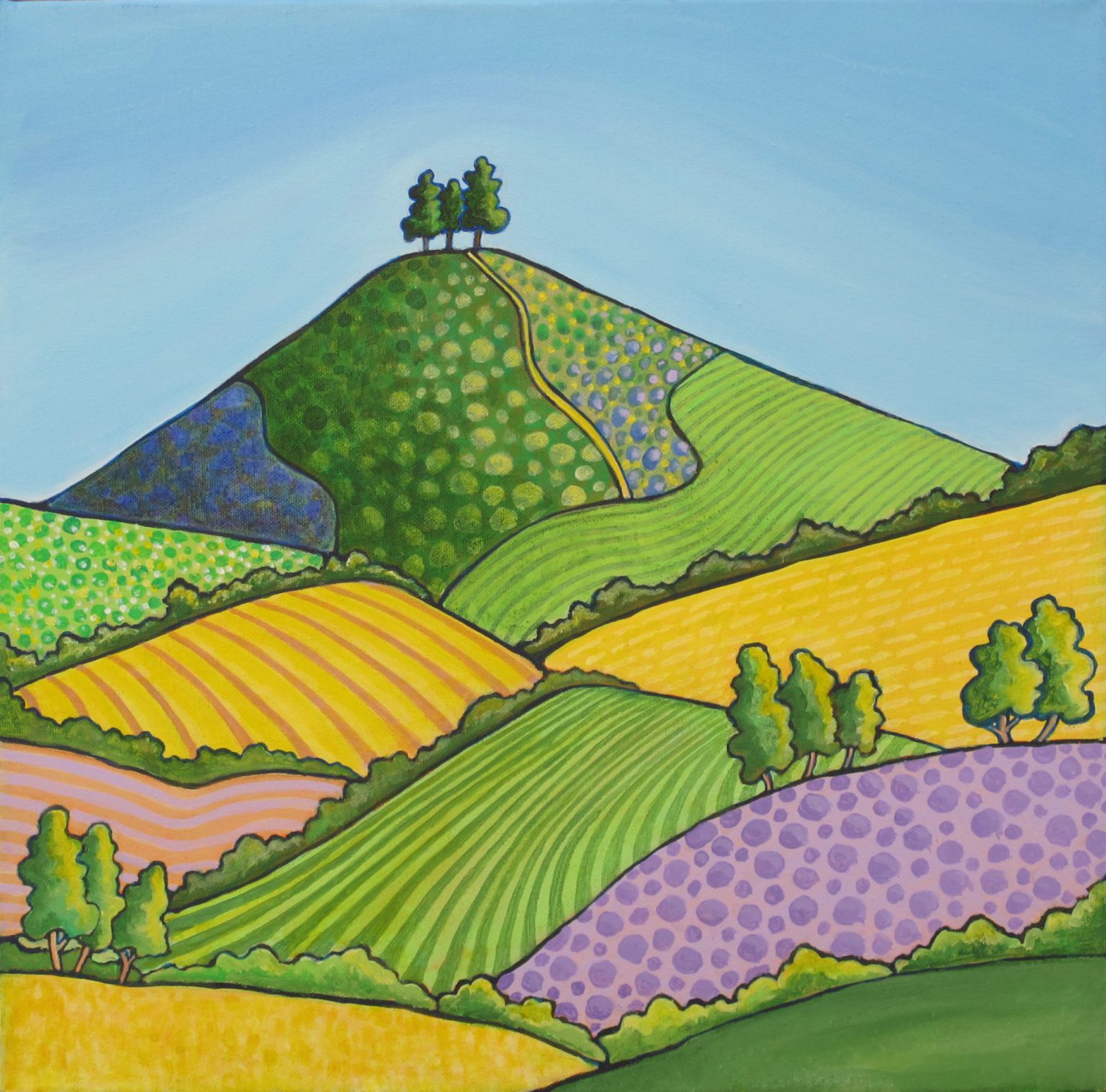 Spring Patterns Of Colmers Hill Hilary Buckley Dorset Artist