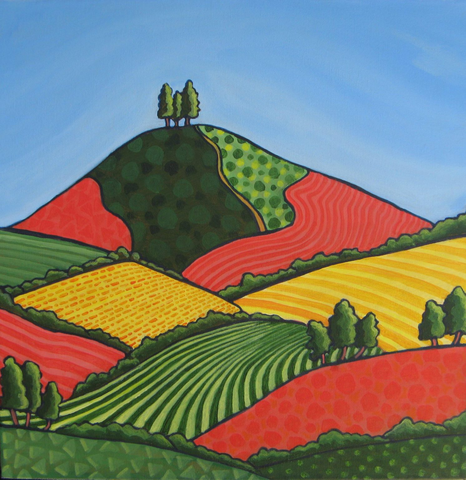 Summer Patterns Of Colmers Hill Hilary Buckley Dorset Artist