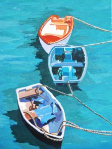 Three Boats at the Cobb, Lyme Regis