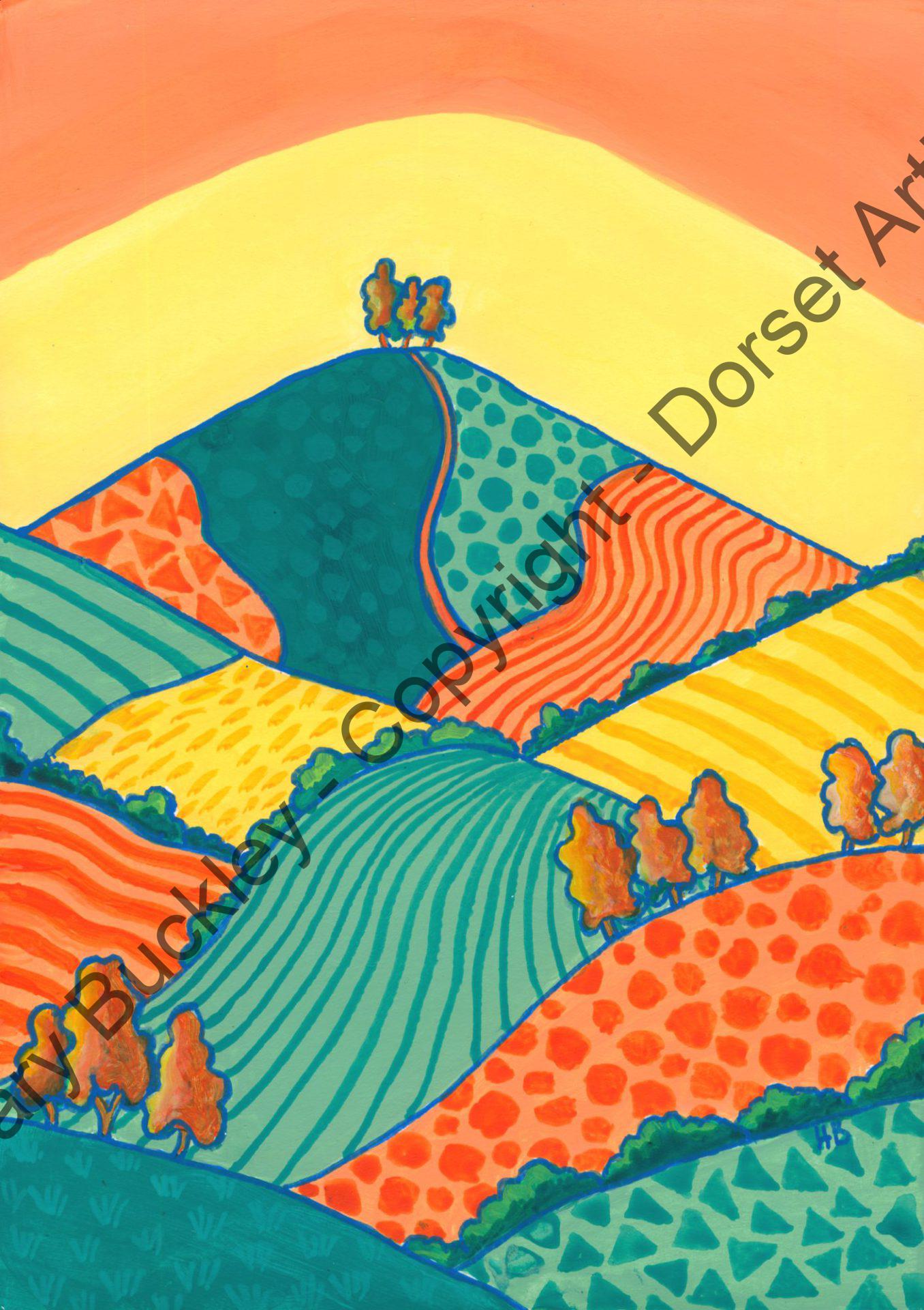 Yellow and Orange Patterns of Colmer's Hill