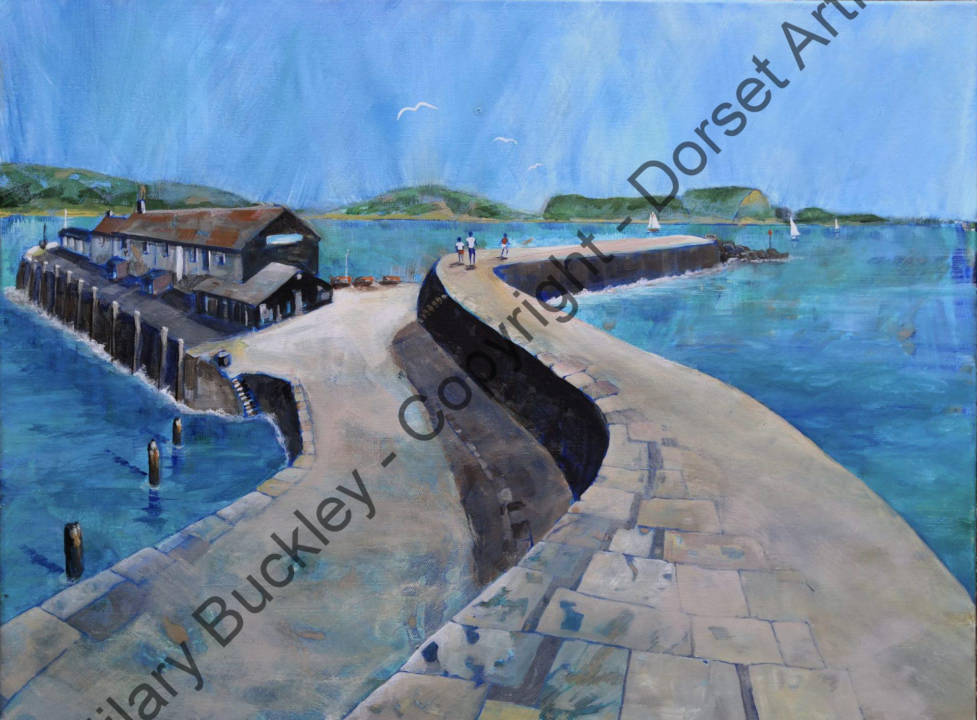 Looking along the Cobb, Lyme Regis