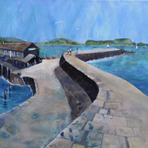 Looking along the Cobb, Lyme Regis