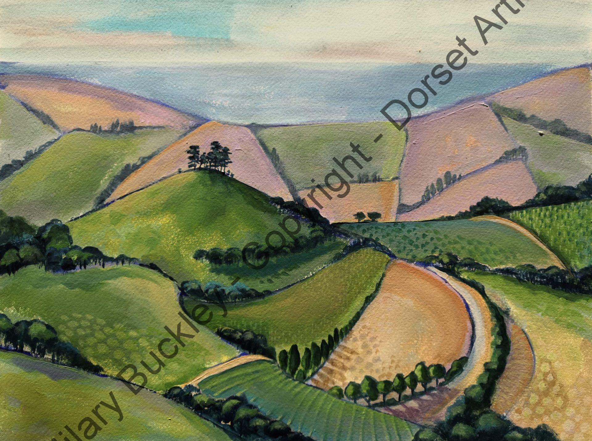 Across to Colmer’s Hill and the Sea