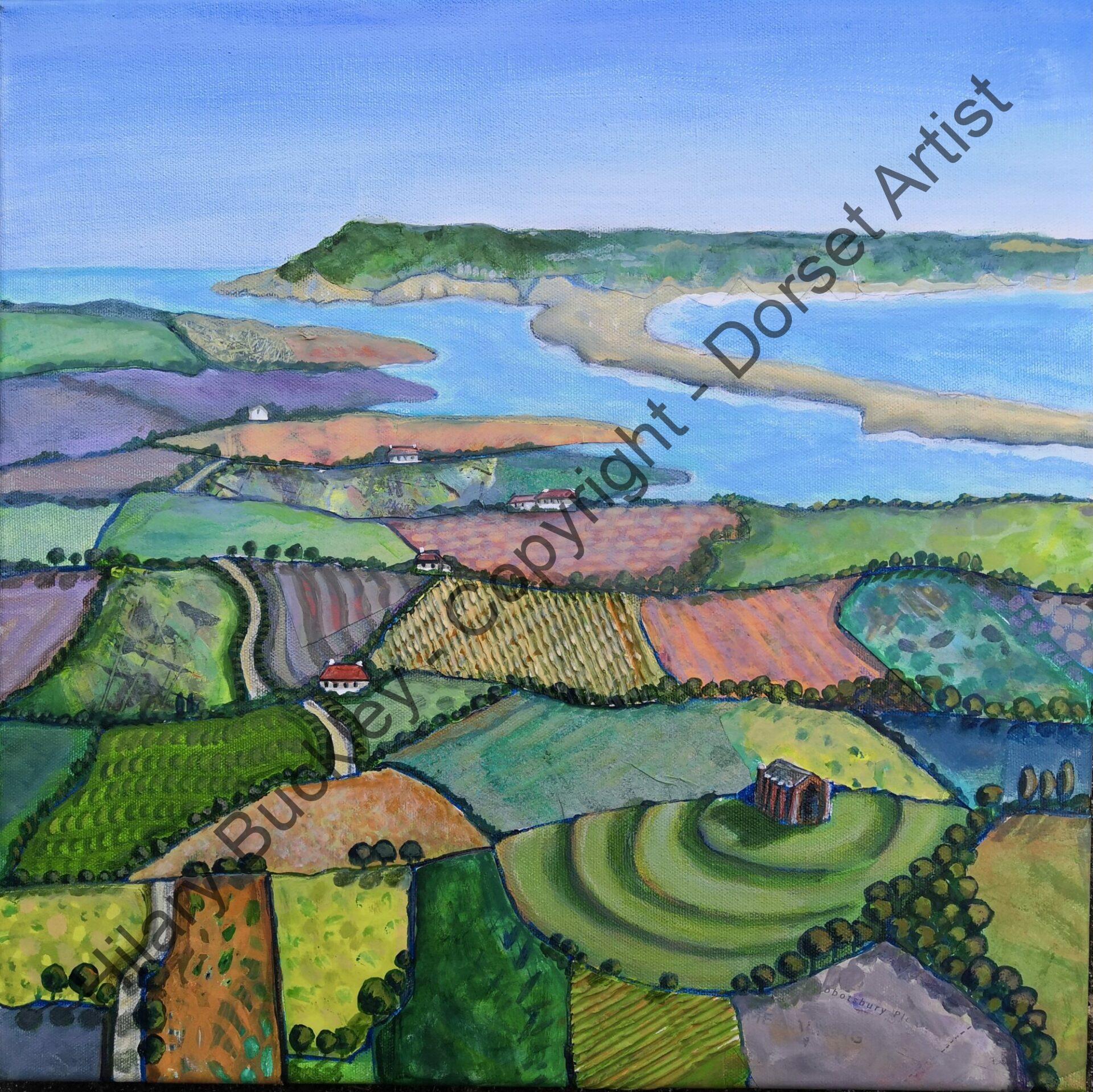 Textured Fields to St. Catherine's Chapel and Portland