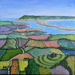 Textured Fields to St. Catherine's Chapel and Portland