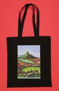 Black bag with Colourful Colmer's Hill