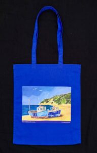 Blue bag with Boats at Beer