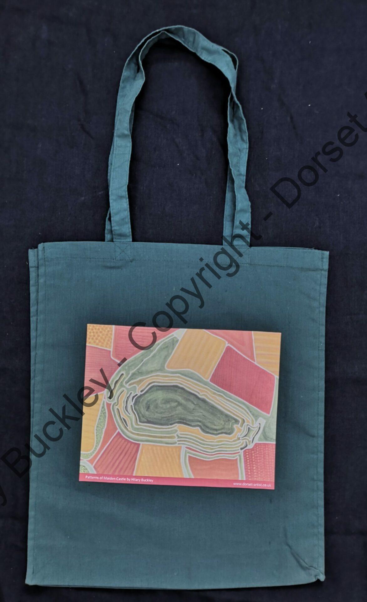 Green bag with Patterns of Maiden Castle