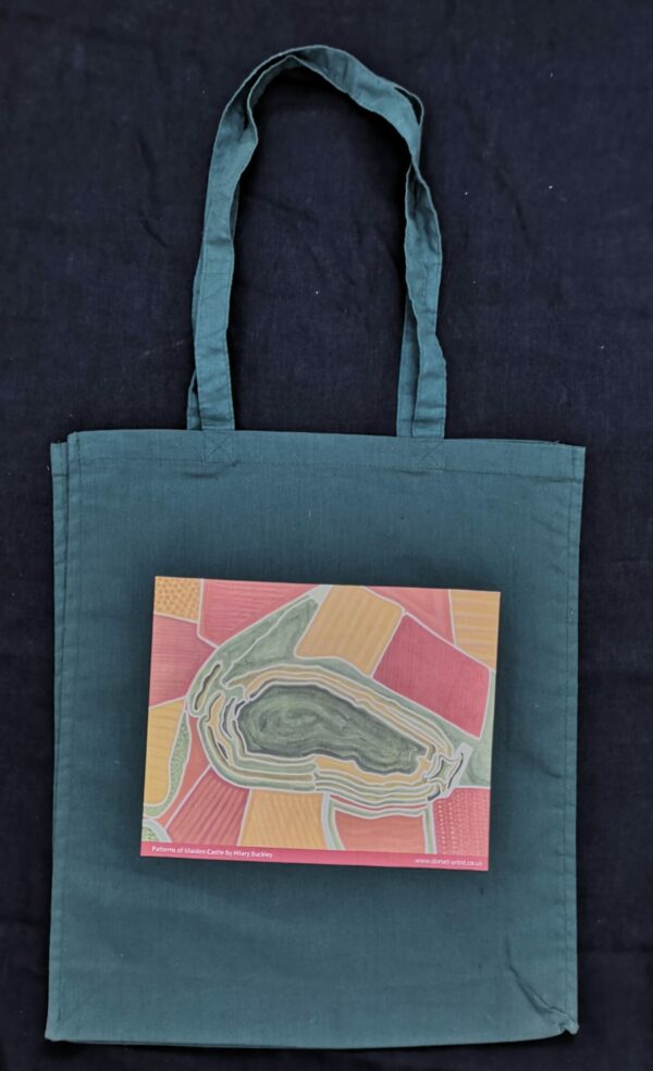 Green bag with Patterns of Maiden Castle