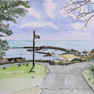 Signpost to the Cobb, Lyme Regis