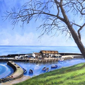 The Cobb from Langmoor Gardens, Lyme Regis