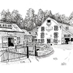View of the Town Mill, Lyme Regis